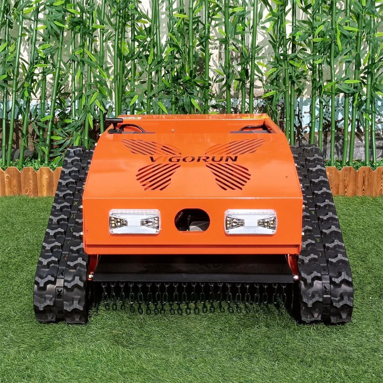 remote operated rubber track high grass weed mower made in China